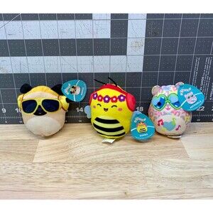 Squishmallow McDonald’s Mini Plush Bundle – 3 Piece Set (Pug, Bee, Cat)